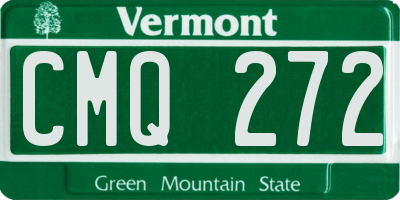 VT license plate CMQ272