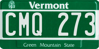 VT license plate CMQ273