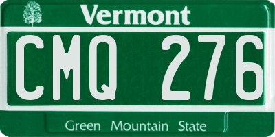 VT license plate CMQ276