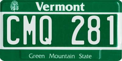 VT license plate CMQ281