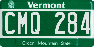 VT license plate CMQ284