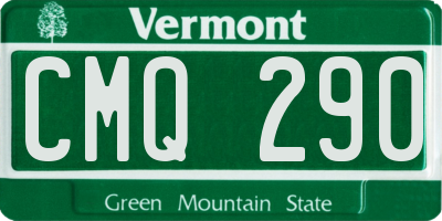 VT license plate CMQ290