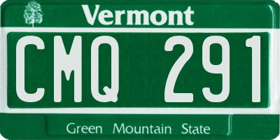 VT license plate CMQ291