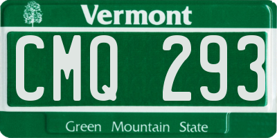 VT license plate CMQ293