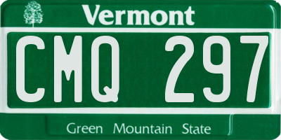VT license plate CMQ297