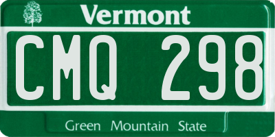 VT license plate CMQ298
