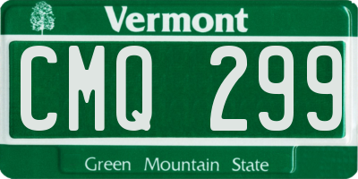 VT license plate CMQ299