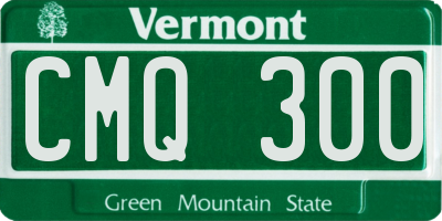 VT license plate CMQ300