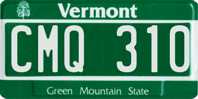 VT license plate CMQ310