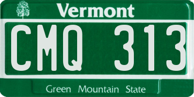 VT license plate CMQ313