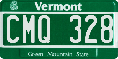 VT license plate CMQ328