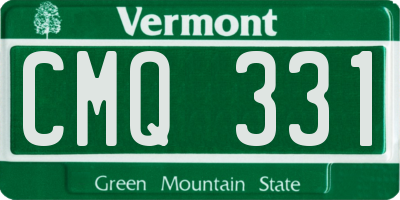 VT license plate CMQ331