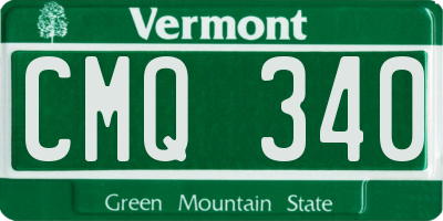 VT license plate CMQ340