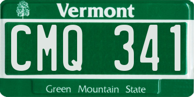 VT license plate CMQ341