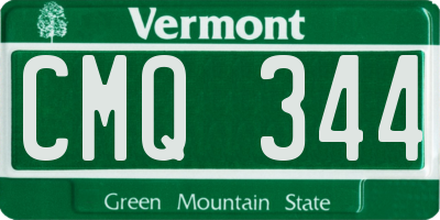 VT license plate CMQ344