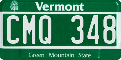 VT license plate CMQ348