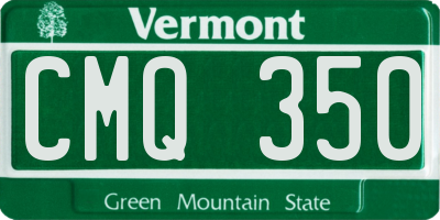 VT license plate CMQ350