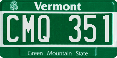 VT license plate CMQ351