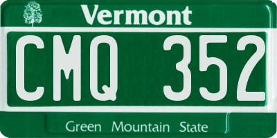 VT license plate CMQ352
