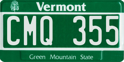 VT license plate CMQ355