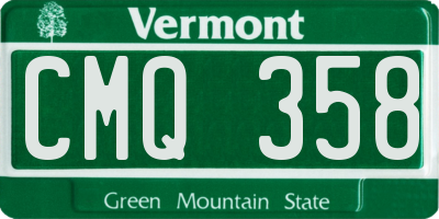 VT license plate CMQ358