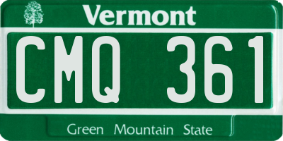 VT license plate CMQ361