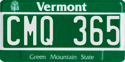 VT license plate CMQ365