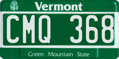 VT license plate CMQ368