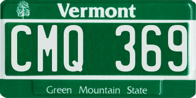 VT license plate CMQ369