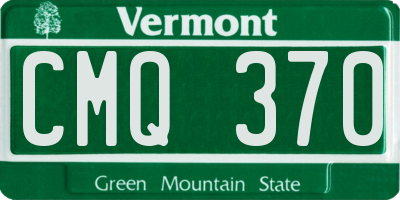 VT license plate CMQ370