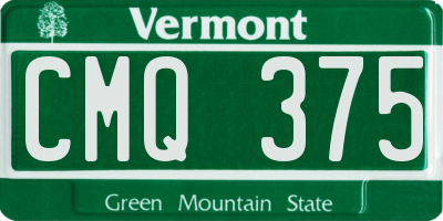 VT license plate CMQ375