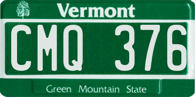 VT license plate CMQ376