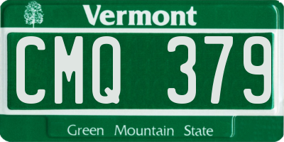 VT license plate CMQ379