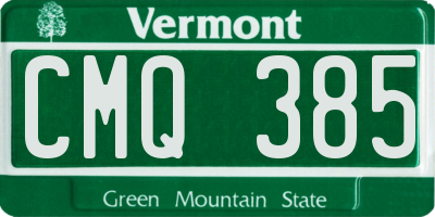 VT license plate CMQ385