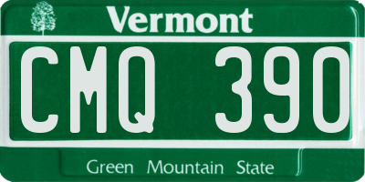 VT license plate CMQ390
