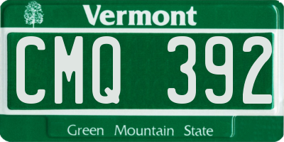 VT license plate CMQ392
