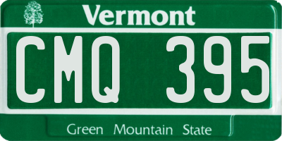 VT license plate CMQ395