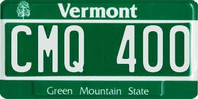 VT license plate CMQ400