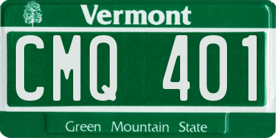 VT license plate CMQ401