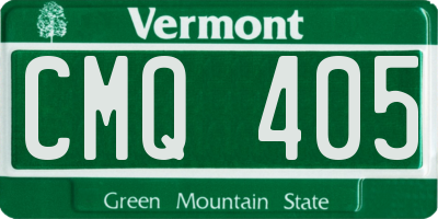 VT license plate CMQ405