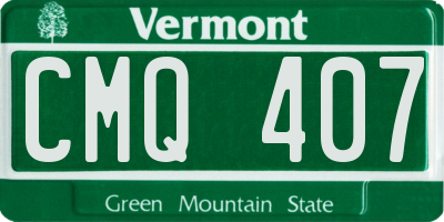 VT license plate CMQ407