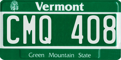 VT license plate CMQ408