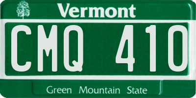 VT license plate CMQ410