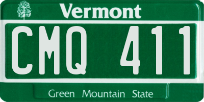 VT license plate CMQ411