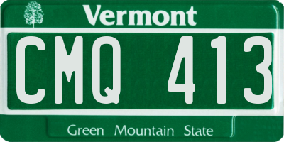 VT license plate CMQ413