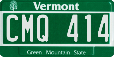 VT license plate CMQ414