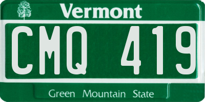 VT license plate CMQ419
