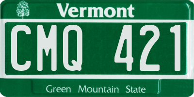 VT license plate CMQ421