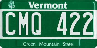VT license plate CMQ422