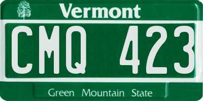 VT license plate CMQ423